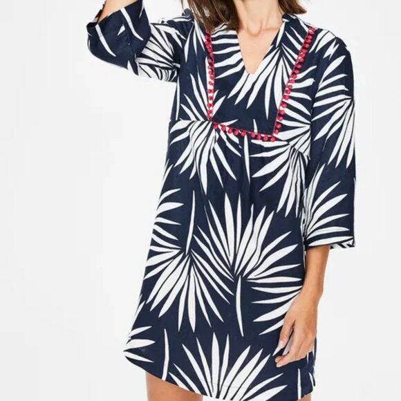 Boden Evangeline Linen Tunic Dress Size 12R - Picture 1 of 12